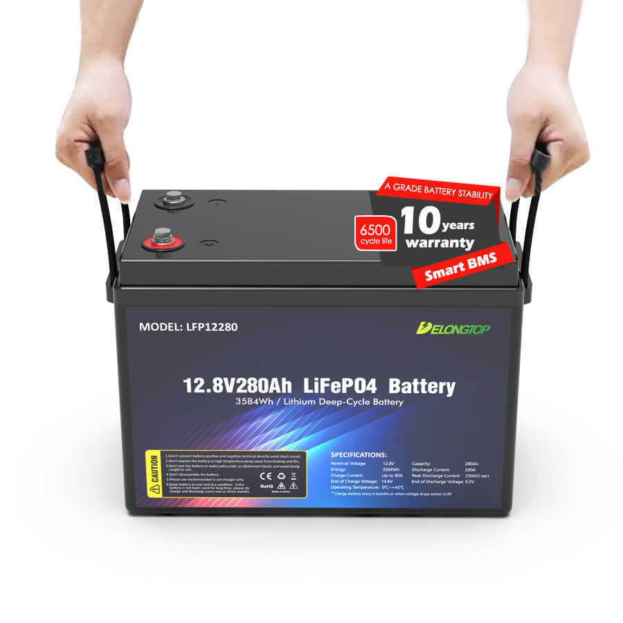 12.8V 280Ah LiFePO4 Battery Bluetooth Delong - Delong Energy