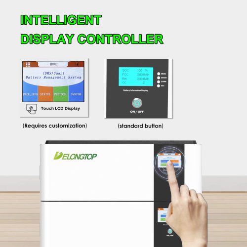 DISPLAY o pulsante personalizzato per la batteria al litio