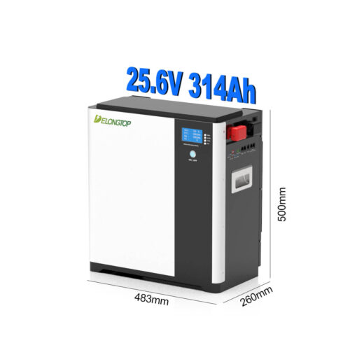 25.6V 314Ah Wall Mounted Lifepo4 Battery Size